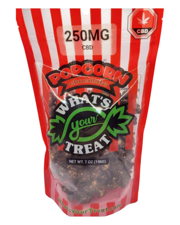 CBD Chocolate Popcorn Front – What's Your Treat