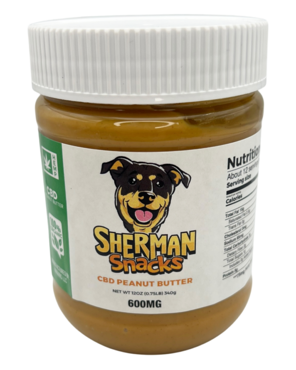 Sherman Snacks CBD Peanut Butter Front – What's Your Treat Back Image: