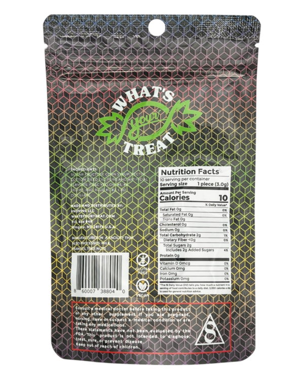 Delta 8 Assorted Gummies Back- What's Your Treat