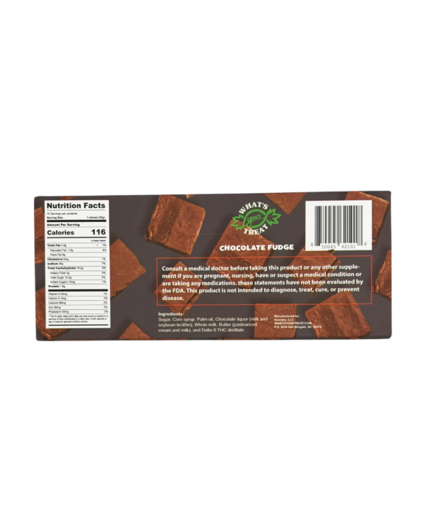 Delta 9 Chocolate Fudge Back- What's Your Treat