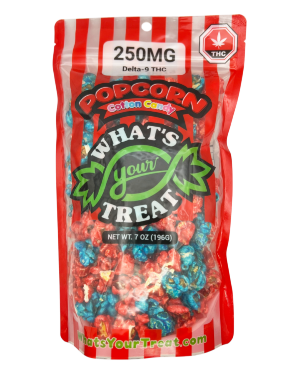 Delta 9 Cotton Candy Popcorn Front – What's Your Treat