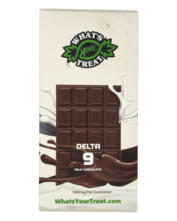 Delta 9 Milk Chocolate Bar Front - What’s Your Treat