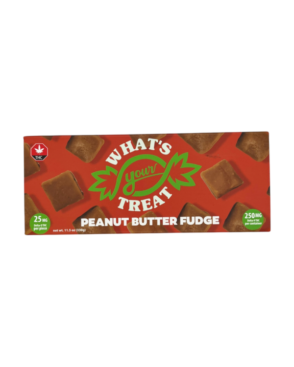 Delta 9 Peanut Butter Fudge Front- What's Your Treat