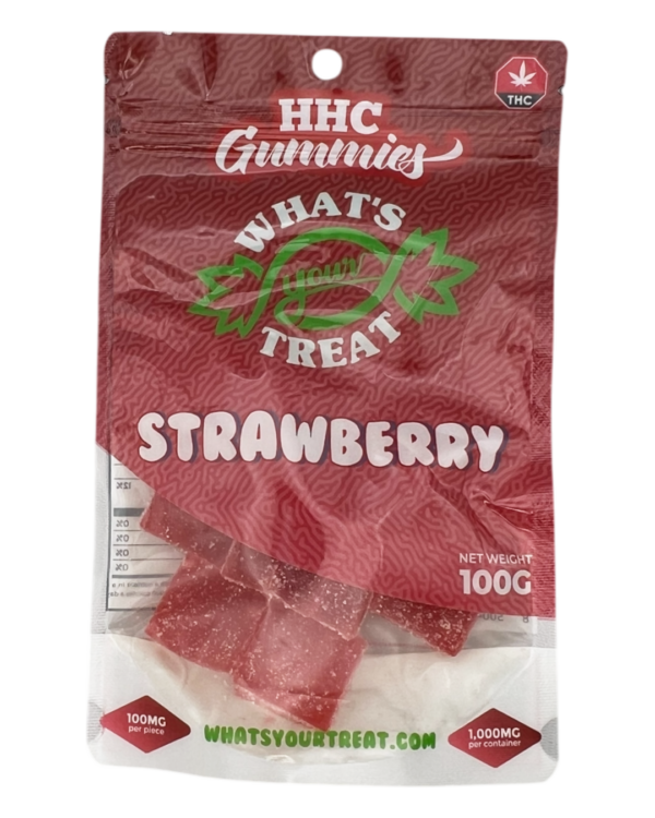 HHC Strawberry Gummies Back- What's Your Treat