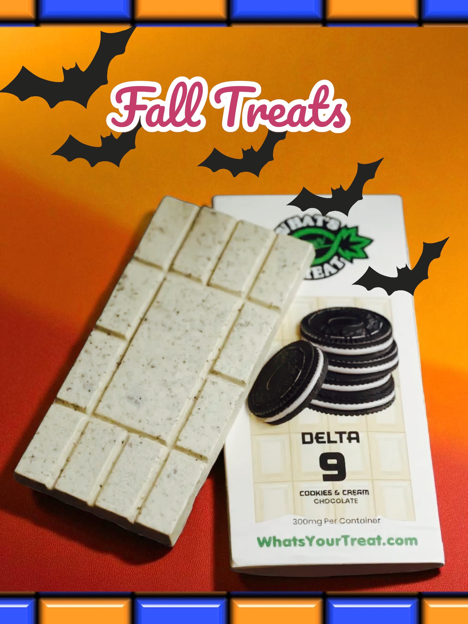 delta 9 cookies and cream chocolate bar