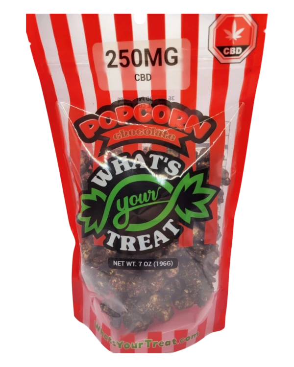 CBD Chocolate Popcorn Front – What's Your Treat