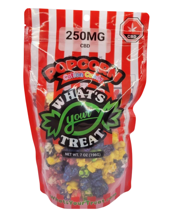 CBD Cotton Candy Popcorn Front – What's Your Treat