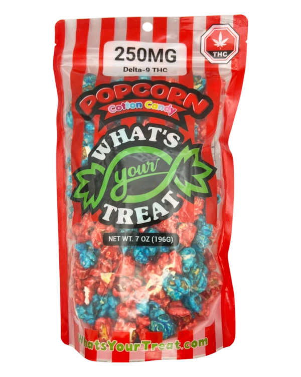 Delta 9 Cotton Candy Popcorn Front – What's Your Treat