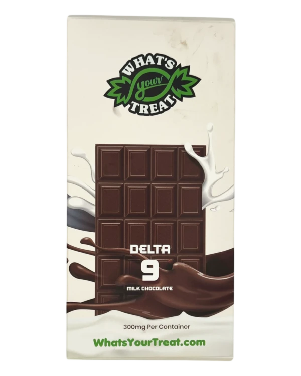 Delta 9 Milk Chocolate Bar Front - What’s Your Treat