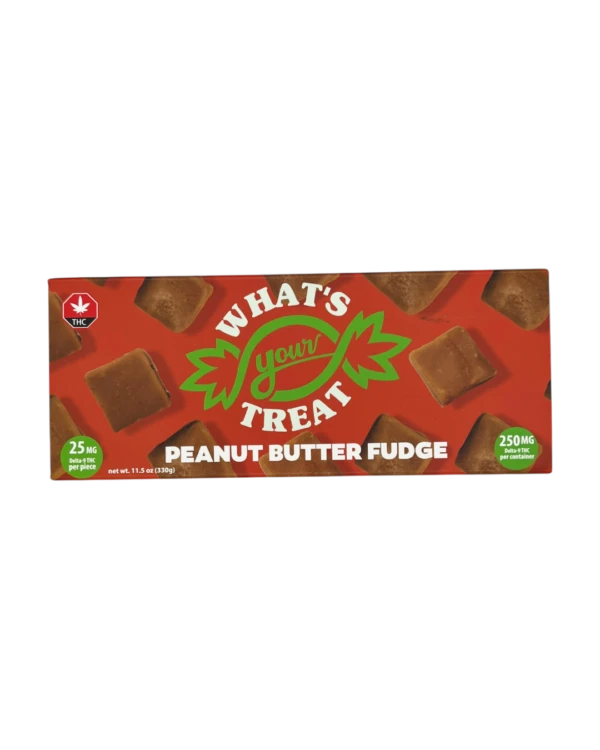 Delta 9 Peanut Butter Fudge Front- What's Your Treat