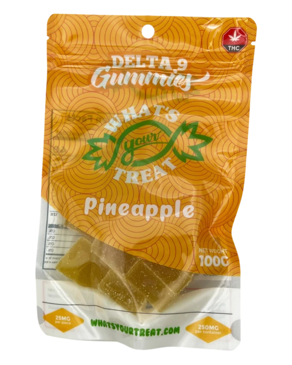 Delta 9 Pineapple Gummies Front- What's Your Treat